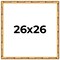 26x26 Bamboo Picture Frame with UV-Resistant Acrylic & Acid Free Backing, Available in 4 Finishes - Brown, Black, Gold, and Natural